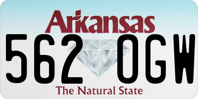 AR license plate 562OGW