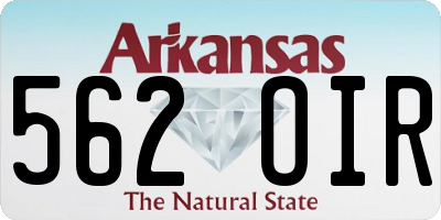 AR license plate 562OIR