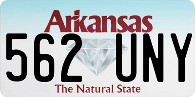 AR license plate 562UNY