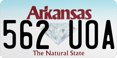 AR license plate 562UOA