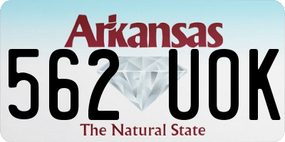 AR license plate 562UOK