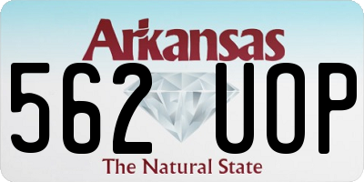 AR license plate 562UOP