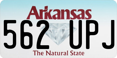 AR license plate 562UPJ