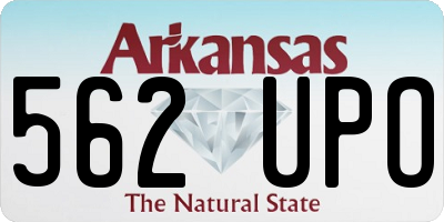 AR license plate 562UPO