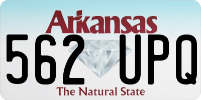 AR license plate 562UPQ