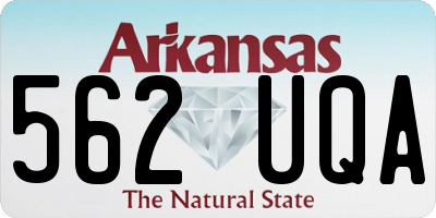 AR license plate 562UQA