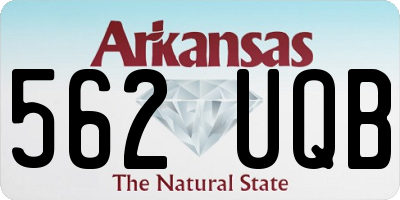AR license plate 562UQB