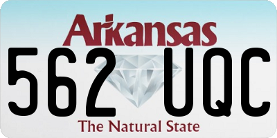AR license plate 562UQC