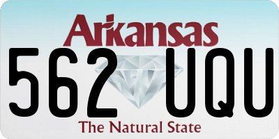 AR license plate 562UQU