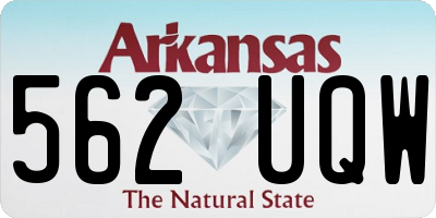 AR license plate 562UQW