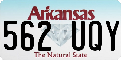 AR license plate 562UQY