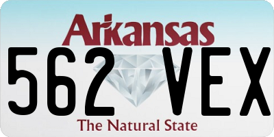 AR license plate 562VEX