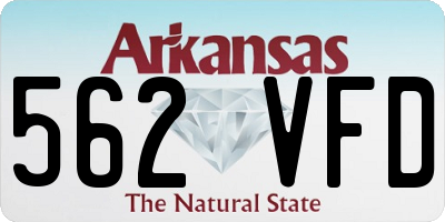 AR license plate 562VFD