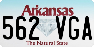 AR license plate 562VGA