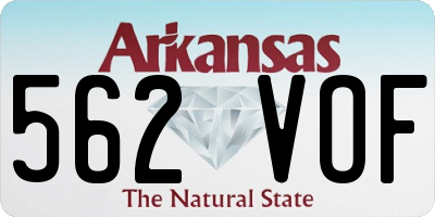 AR license plate 562VOF