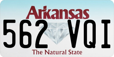 AR license plate 562VQI