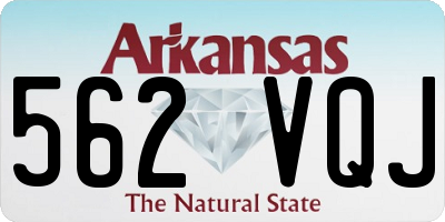 AR license plate 562VQJ