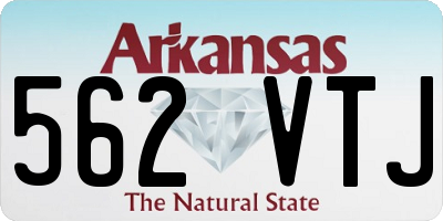 AR license plate 562VTJ