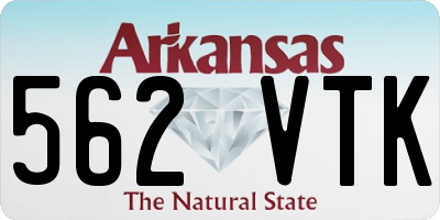 AR license plate 562VTK
