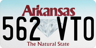 AR license plate 562VTO