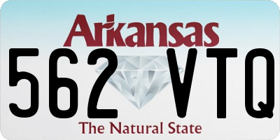 AR license plate 562VTQ