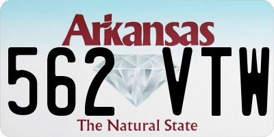 AR license plate 562VTW
