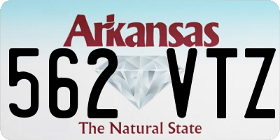 AR license plate 562VTZ