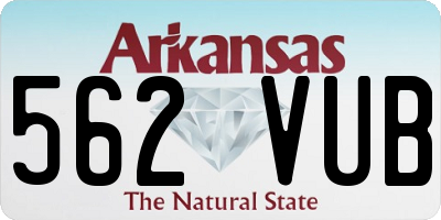 AR license plate 562VUB