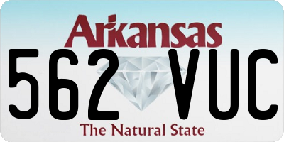 AR license plate 562VUC