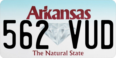 AR license plate 562VUD