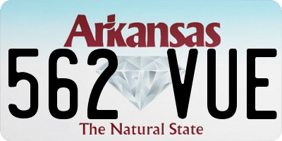 AR license plate 562VUE