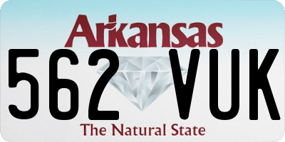 AR license plate 562VUK