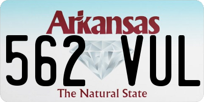 AR license plate 562VUL