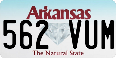 AR license plate 562VUM
