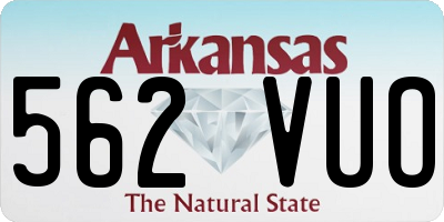 AR license plate 562VUO