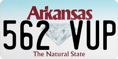 AR license plate 562VUP