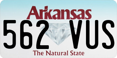 AR license plate 562VUS