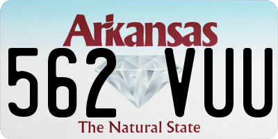 AR license plate 562VUU