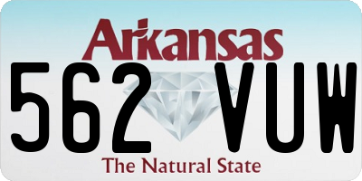AR license plate 562VUW