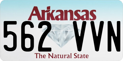 AR license plate 562VVN