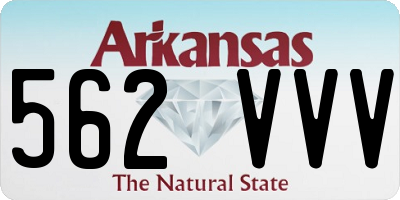 AR license plate 562VVV