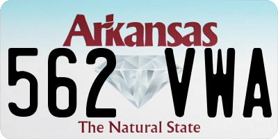 AR license plate 562VWA