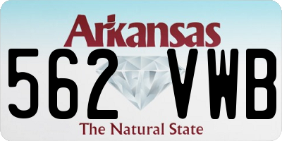 AR license plate 562VWB