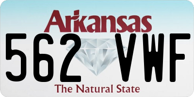 AR license plate 562VWF