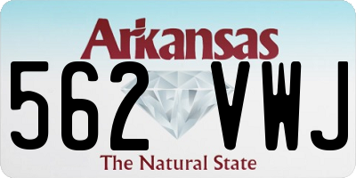 AR license plate 562VWJ