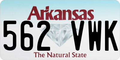 AR license plate 562VWK