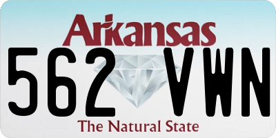 AR license plate 562VWN
