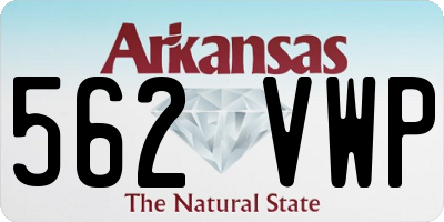 AR license plate 562VWP
