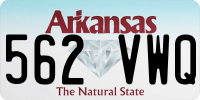 AR license plate 562VWQ