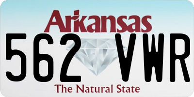 AR license plate 562VWR